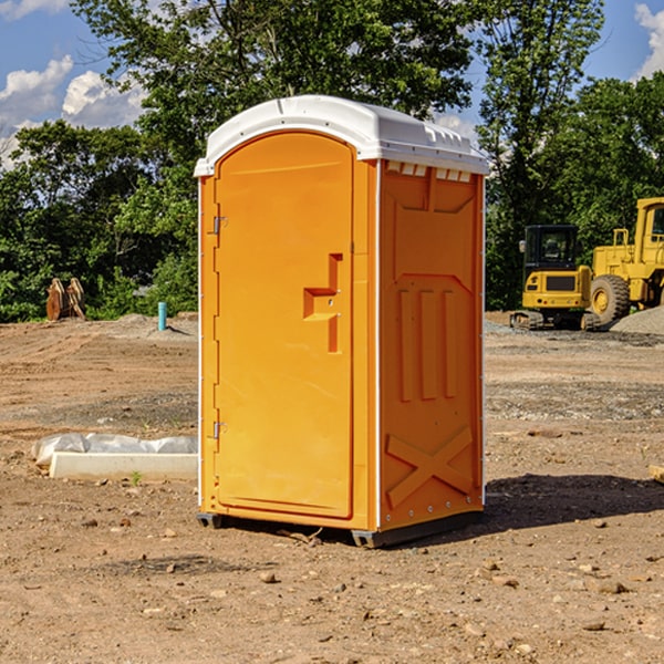 can i customize the exterior of the porta potties with my event logo or branding in Gillis